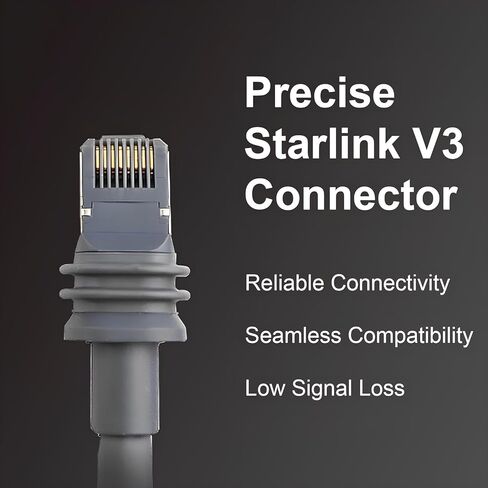 30ft Starlink Gen 3 Ethernet Cable Waterproof Satellite Replacement Standard V3 Extension Cable for Starlink Rectangular Satellite Gen3 Short Cable in Saudi Arabia