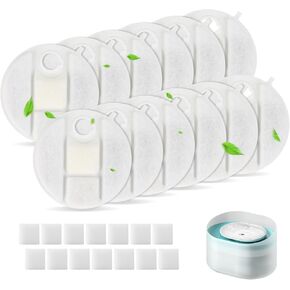 12 Pack Replacement Filters Compatible with Petlibro Capsule Dog Fountain PLWF008, 6 Months Set of Filter Accessories Supply for Dog Water Fountain Dispensers