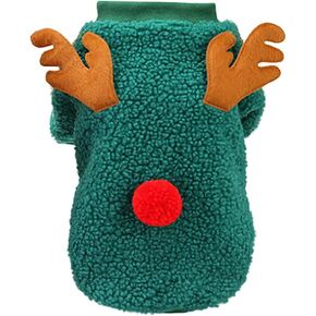 Dog Sweater Dog Costume Christmas Clothes Gift Fleece Dog Woolen Sweater Winter Warm Pajamas Christmas Father Reindeer Tree Dog Sweater for Small Dog Medium Dog Cat Claus Red XL