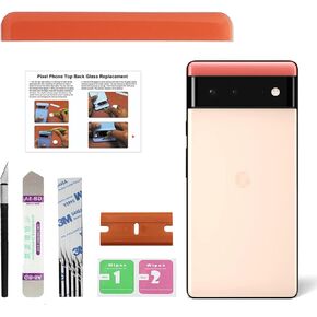 GREEN FUSION Compatible with Pixel 6 Upper Back Glass Cover Replacement (Sorta Seafoam)
