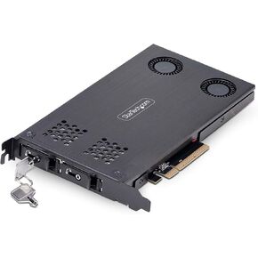 StarTech.com Dual-Bay M.2 NVMe SSD to PCIe x8 Removable Mobile Rack; PCI Express Bifurcation Required; Tool-Less Install