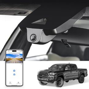 4K Dash Cam Custom fit for Toyota Tacoma 2018 2019 2020 2021 2022 2023,Limited TRD Sport Off-Road Pro SR5 SR,Integrated OEM Look,UHD 2160P Video,App & WiFi,128GB Card,Not fit for Tacoma 2024