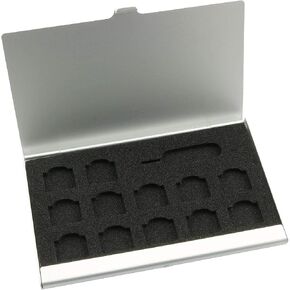 TAODAN Nano SIM Card Holder with Eject Pin,SIM Card Adapters Aluminum Alloy Storage Case Silver in Saudi Arabia