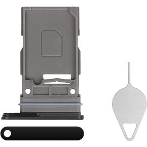 for Samsung Galaxy S22 Ultra Sim Card Tray Replacement (Single SIM Version) - Phantom Black Card Tray Slot Holder Bracket Adapter with Needle Ejector for S22 Ultra 5G SM-S908U S908U1 SM-S908B