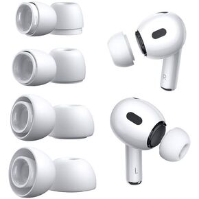 أطراف أذن مطاطية بديلة لـ Airpods Pro، أطراف أذن AirPods Pro بديلة مع عزل الضوضاء، أطراف أذن بديلة AirPods Pro، الجيل الأول إلى الثاني 4 أزواج (XS/S/M/L)
