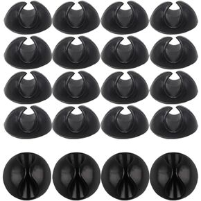 Cable Clip, Acrylic Adhesive Charger Cord Holder, Wire Organizer for Desk, Wall, Car, Nightstand and Office Cable Management, Small 20 PCS (White)