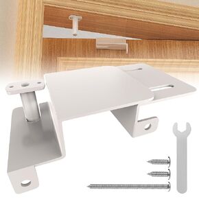 Adjustable Child Safety Door Top Lock, Glide Lock Child Safety Top Lock For Door, Metal Top Of Door Locks For Kids Safety, Door Top Lock For Interior Exterior French Door For Childproofing White