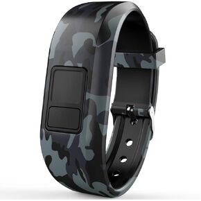 for Garmin Vivofit 3/jr/jr2 Bands, Silicon Adjustable Camo Replacement Watch Bands for Kids Boys Girls Small Large(No Tracker)