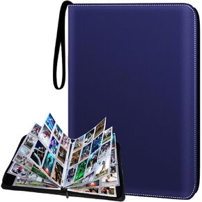 HESTECH Baseball Card Binder 9 Pocket,900 Pockets 3 Ring Card Sleeves Binder Sheets Trading Card Holder Protectors Albums, Card Collection Storage Organizer Case for Topps Baseball Cards Sports Cards
