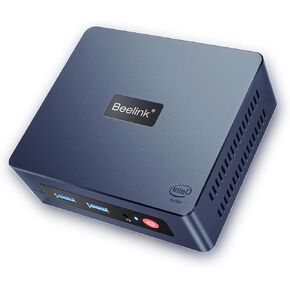 كمبيوتر صغير Beelink، Celeron N5095 (يصل إلى 2.9 جيجا هرتز) كمبيوتر صغير، 8 جيجا DDR4 و256 جيجا SSD كمبيوتر صغير قابل للتوسيع، متضمن HDMI مزدوج 4K، WiFi5، BT5.0، جيجابت إيثرنت، نظام تشغيل، حامل مثبت على الحائط in Kuwait
