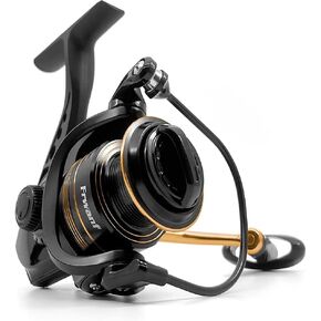 Spinning Reel, Freshwater and Seawater Fishing Reel, Max 17.6lb Carbon Resistance, High Speed Gear Ratio, Premium New Rolling Bearing and Drive Gear, Metal Spool and Handle