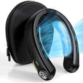 مكيف هواء للرقبة، مروحة رقبة محمولة بثلاث سرعات، مكيف هواء شخصي يعمل ببطارية قابلة لإعادة الشحن بقدرة 5000 مللي أمبير في الساعة، مكيف هواء محمول، مروحة رقبة بدون شفرات بدون استخدام اليدين للهدايا، المشي في الهواء الطلق، السفر في الأماكن المغلقة in Kuwait