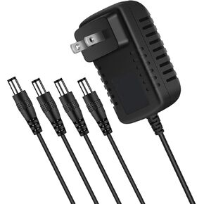 4.5V -5V Charger for Lemax Lighted Accessory # 74254 74707 84428 44242 94565 94566 94527 74706 94563 74295 94564 4 Output AC/DC Adapter for Christmas Village Spooky Town Collection Power Supply