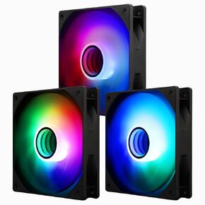 TL-C12B-S V3 X3 Packs CPU Case Fan 120mm ARGB Fan with ARGB Mirror Light Effect, 4pin PWM Silent Computer Cooler Fan, for Case CPU Liquid Cooler and CPU Air Cooler, Quiet CPU PC ARGB Fan