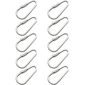 10-Pack Parrot Toy Hook Stainless Steel Parts Heavy Duty Metal Hooks Suitable for Most Bird Or Small Animal Hanging Toys Parrot Bird Toy Hooks Metal Stainless Steel Parts DIY Bulk