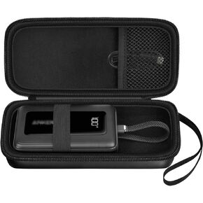 Boobowl Hard Travel Case Compatible with Anker Zolo Power Bank, 10,000mAh 20,000mAh 30W Portable Charger, Storage Bag for Anker Battery Pack with Accessories Mesh Pocket (Box Only)-Black