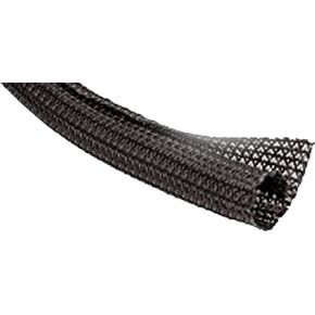 Braided Sleeving, 0.500" In., 10 Ft., Black