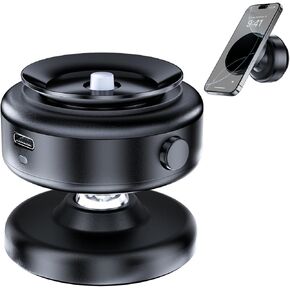 Upgraded Magnetic Car Phone Holder Mount, 360° Adjustable Electric Vacuum Strong Suction Phone Holder for Car/Gym/Mirror/ Smooth Surface,Compatible with Magsafe iPhone16/15/14/13/12 & Android Series