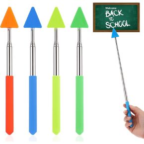 4 Pcs Telescopic Teacher Pointer Stick Funny Triangular Retractable Adjustment Supplies Extendable Handheld Guiding Stick for School Teaching Office Conference Presentation Classroom in Saudi Arabia