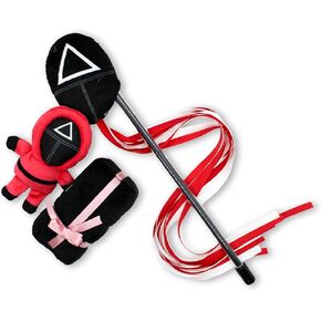 Squid Game Official Merchandise | Toys for Cats | Teaser Wand, Plush Toy Soldier & Toy Box