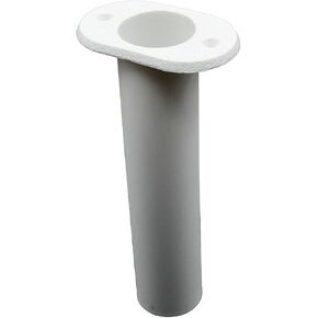 Vinland Marine White/Black Plastic Flush Mount 90° Boat Rod Holder, Vertical Flush Mount Rod Holders for Boats, Plastic Fishing Rod Holders, Jon Boat Rod Holders, Kayak Fishing Rod Holder.