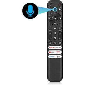 Voice Remote Control Replacement Compatible with TCL Google TV Remote Control, Compatible with TCL FHD HDR LED UHD QLED Smart TVs Q6 Q7 QM8 S3 S4 Q650G Q670G Q750G QM850G S370G S470G1