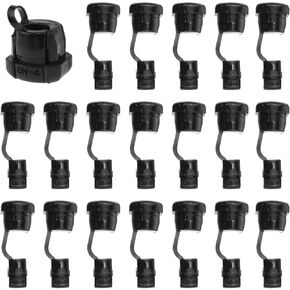Strain Relief Bushing Black Round Cable Wire Strain Relief Bush Grommet Cable Protection Cord Buckle (6N-4, 20PCS)