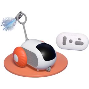 Cat Weight Loss Remote Control Toys，Interactive Toys for Pets，Two Modes with USB Charging (Orange)