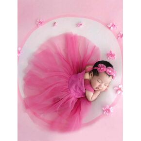Newborn Photography Outfits Girl Newborn Photography Props Knitted Dress Headband Newborn Baby Photo Shoot Outfits Girl