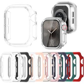 Compatible for Apple Watch Series 10 46mm 42mm Hard PC Case Cover Resistant Impact Shockproof Protective All-Around Edge Protective Bumper Cover Face (10PACK, Series10 46mm)