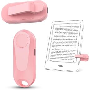 Remote Control Page Turner for Kindle P9aperwhite Kobo eReaders, Page Turner Clicker with Wireless Remote Compatible with iPad, Tablets, Cellphones-Pink