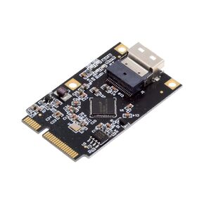 cablecc 6Gbps PCI Express Mini PCI-E to SFF-8612 SFF-8611 Oculink SATA 3.0 Four Ports Adapter Converter Disk Extension Card for SSD