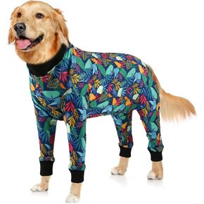 Dog Onesie After Surgery Recovery Suit Shed Defender Dog Suit for Small Miedium Large Female Male Neuter Dogs Rainforest XXL