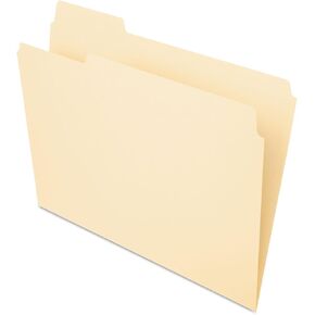 مجلدات ملفات Pendaflex، مقاس Letter، 8-1/2 بوصة × 11 بوصة، مانيلا الكلاسيكية، علامات تبويب 1/3 قطع في اليسار واليمين والمواضع المركزية، 100 لكل صندوق (65213)