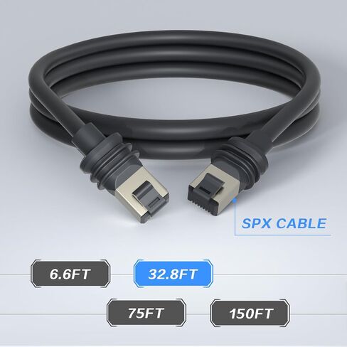 كابل Starlink Mini/Gen 3 Ethernet بطول 6.6FT/2M لطبق Starlink الصغير وجهاز التوجيه أو مفتاح Ethernet، طقم Starlink Mini Satellite المحمول المقاوم للماء، رمادي in Saudi Arabia