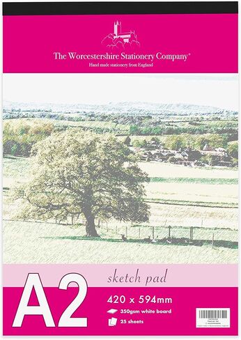 8.3 x 11.6 (A4) Sketch pad, 25 Sheets (50 Pages) of 350gsm Smooth White Card in Saudi Arabia