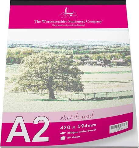 8.3 x 11.6 (A4) Sketch pad, 25 Sheets (50 Pages) of 350gsm Smooth White Card in Saudi Arabia