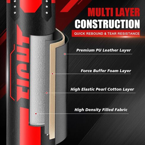 Hanging Punching Bag for Adults, 4FT Oxford Boxing Heavy Bag, Heavy Boxing Bag Set with Hand Wraps Chains, Kick Punching Bags for MMA Karate Kickboxing Boxing Muay Thai Training(Unfilled) in Saudi Arabia
