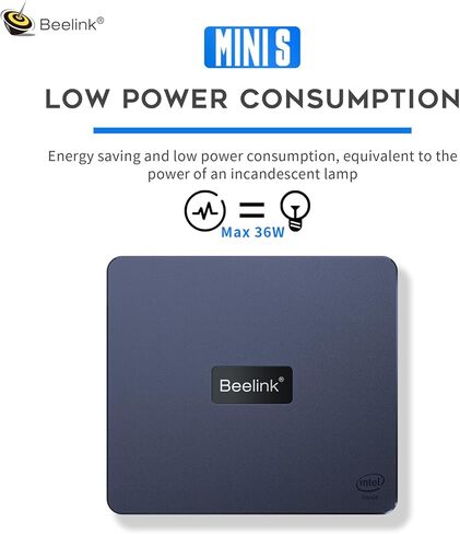 كمبيوتر صغير Beelink، Celeron N5095 (يصل إلى 2.9 جيجا هرتز) كمبيوتر صغير، 8 جيجا DDR4 و256 جيجا SSD كمبيوتر صغير قابل للتوسيع، متضمن HDMI مزدوج 4K، WiFi5، BT5.0، جيجابت إيثرنت، نظام تشغيل، حامل مثبت على الحائط in Kuwait