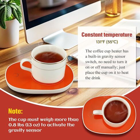 5 عبوات من أكواب القهوة الدافئة للمكتب مع إيقاف تلقائي، سخان كهربائي لتدفئة الحليب والشاي والقهوة الساخنة لجميع الأكواب والأكواب، لوحة تسخين لشمع الشمع، هدايا لعيد الميلاد والكريسماس in Kuwait