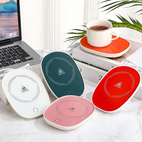 5 عبوات من أكواب القهوة الدافئة للمكتب مع إيقاف تلقائي، سخان كهربائي لتدفئة الحليب والشاي والقهوة الساخنة لجميع الأكواب والأكواب، لوحة تسخين لشمع الشمع، هدايا لعيد الميلاد والكريسماس in Kuwait