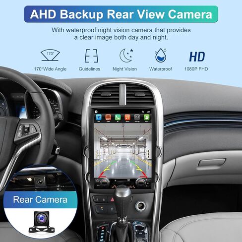 راديو ستيريو للسيارة 5G-WiFi 8-Core (4GB+64GB) لسيارة Chevy Malibu 2013 2014 2015، شاشة لمس 12.1 بوصة مع Carplay Android Auto، 5.0 بلوتوث FM/AM/RDS DSP GPS SWC A/C in Kuwait