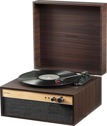 كروسلي CR6236AFT-WA جاسبر 3 سرعات بلوتوث داخل/خارج مشغل تسجيلات الفينيل مع مكبرات صوت مدمجة وأرجل قابلة للفصل، جوزي in Kuwait