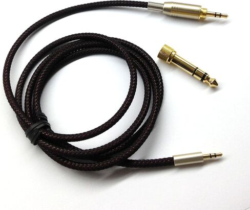 كابل ترقية الصوت البديل ABLET متوافق مع سماعات Sennheiser Momentum 4، ACCENTUM، PXC550، PXC550 ii، PXC480، ACCENTUM Plus 1.5 متر/4.9 قدم مع محول 6.35 مم in Kuwait