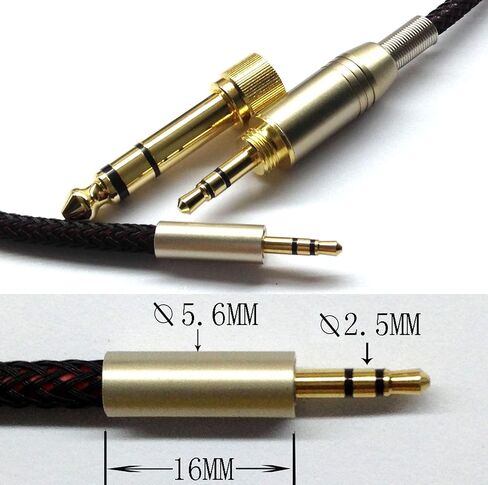 كابل ترقية الصوت البديل ABLET متوافق مع سماعات Sennheiser Momentum 4، ACCENTUM، PXC550، PXC550 ii، PXC480، ACCENTUM Plus 1.5 متر/4.9 قدم مع محول 6.35 مم in Kuwait