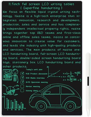 KYSTAR 11.5 بوصة شاشة LCD كاملة للكتابة، لوحة رسم رقمية، لوحة رسم للكاتب الإلكتروني مع مغناطيس مدمج، تصميم خط فائق الدقة لموظفي المكاتب، وعمال البناء، والمصممين، والمهندسين in Kuwait