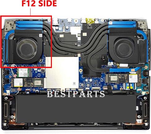 BestParts الجيل الخامس من مروحة تبريد AeroBlade 3D CPU المعدنية بالكامل من أجل Acer Nitro 5 AN517-42، AN517-55، PN: NS8CC19، F12 Side Fan (يمكن لمروحة AeroBlade استبدال مروحة الشفرة البلاستيكية) in Saudi Arabia