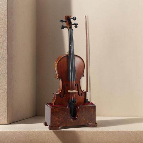 Violin and Bow Holder ( Stand), Wooden Violin Holder Floor Display for Violin, Velvet Protection, Stable and Classy Aesthetic in Kuwait