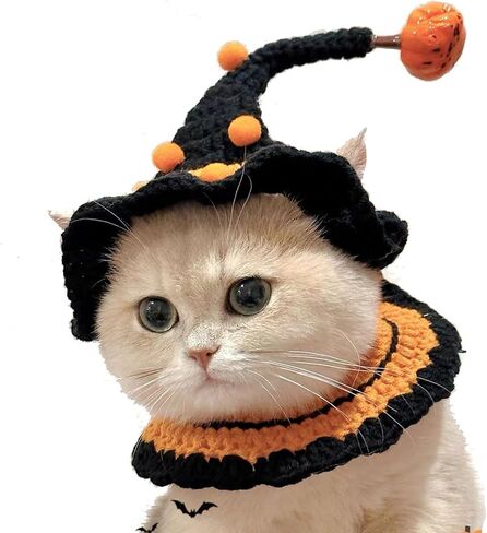 Halloween Costumes for Cats Puppies, Cats Puppies Witch Hats for Halloween Party Decoration PC301-2 in Saudi Arabia