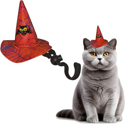 Halloween Costumes for Cats Puppies, Cats Puppies Witch Hats for Halloween Party Decoration PC301-2 in Saudi Arabia